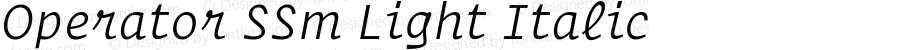 Operator SSm Light Italic