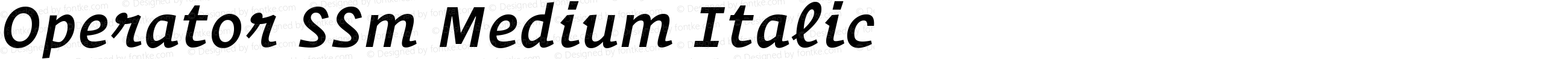 Operator SSm Medium Italic