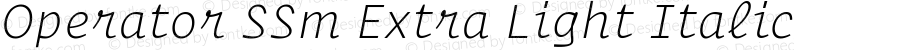 Operator SSm XLight Italic