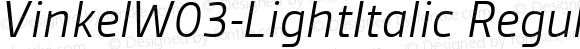 VinkelW03-LightItalic Regular