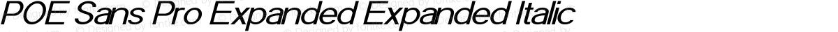 POE Sans Pro Expanded Expanded Italic