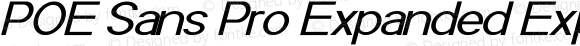 POE Sans Pro Expanded Expanded Italic