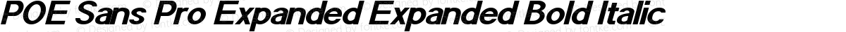 POE Sans Pro Expanded Expanded Bold Italic