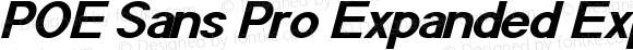 POE Sans Pro Expanded Expanded Bold Italic