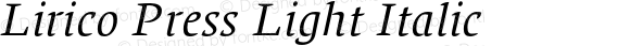 Lirico Press Light Italic