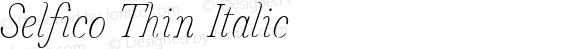 Selfico Thin Italic