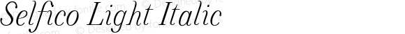 Selfico Light Italic