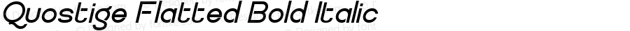 Quostige Flatted Bold Italic