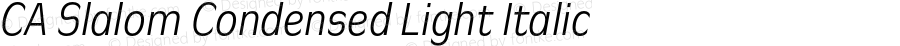 CA Slalom Condensed Light Italic