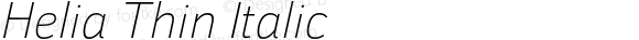 Helia Thin Italic