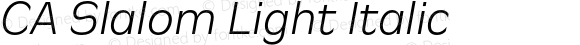 CA Slalom Light Italic