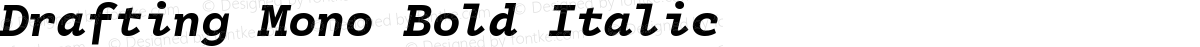 Drafting Mono Bold Italic