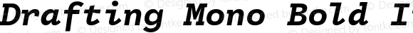 Drafting Mono Bold Italic