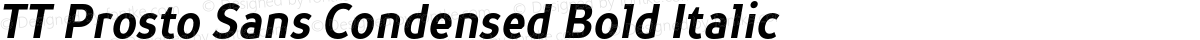 TT Prosto Sans Condensed Bold Italic