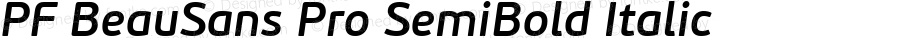 PF BeauSans Pro SemiBold Italic