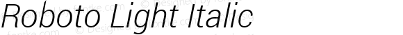 Roboto Light Italic