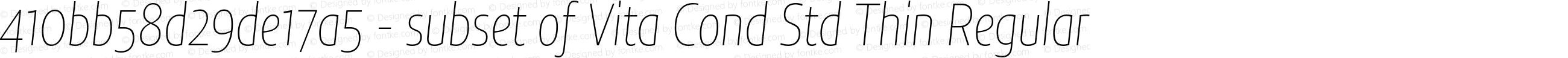 410bb58d29de17a5 - subset of Vita Cond Std Thin Regular