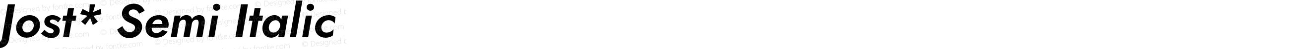 Jost* Semi Italic