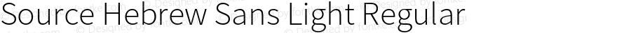 Source Hebrew Sans Light Regular