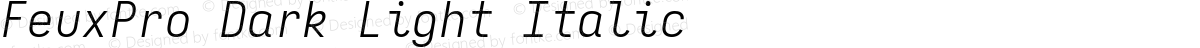 FeuxPro Dark Light Italic