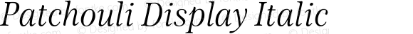 PatchouliDisplay-Italic