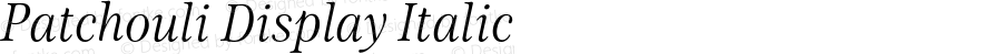 Patchouli Display Italic