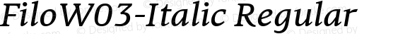 FiloW03-Italic Regular