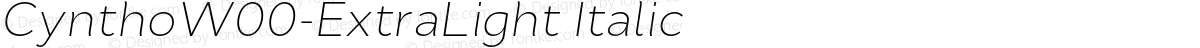 CynthoW00-ExtraLight Italic