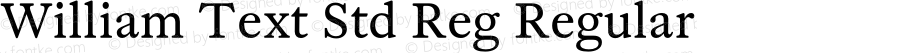 William Text Std Reg Regular Version 1.0; 2016
