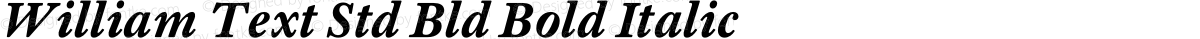 William Text Std Bld Bold Italic