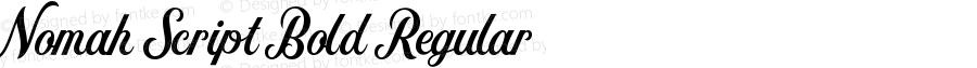 Nomah Script Bold Regular