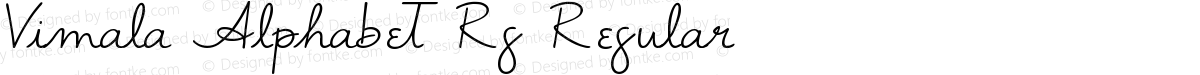 Vimala Alphabet Rg Regular