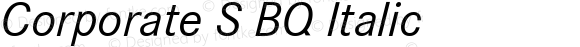 Corporate S BQ Italic