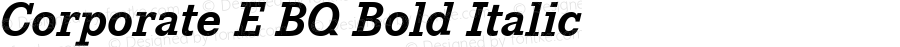 Corporate E Bold Italic