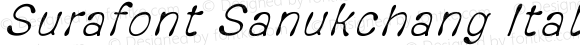 Surafont Sanukchang Italic