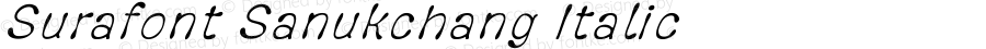 Surafont Sanukchang Italic