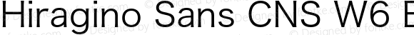 Hiragino Sans CNS W6 Bold