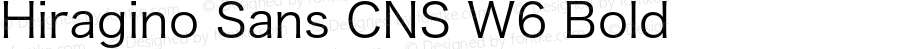Hiragino Sans CNS W6 Bold