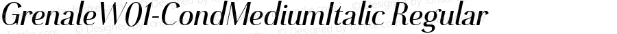 Grenale W01 Cond Medium Italic