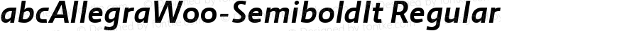 abc Allegra W00 Semibold Italic