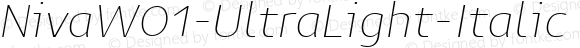 NivaW01-UltraLight-Italic Regular Version 3.37