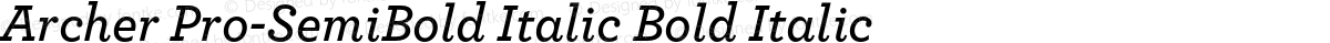 Archer Pro-SemiBold Italic Bold Italic