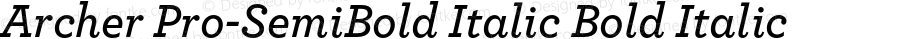 Archer Pro-SemiBold Italic Bold Italic Version 1.200 Pro