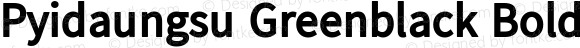 Pyidaungsu Greenblack Bold