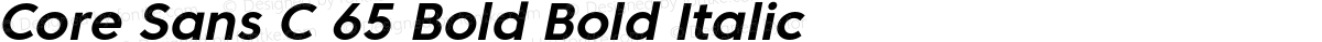 Core Sans C 65 Bold Bold Italic