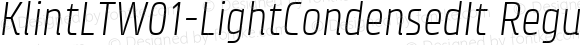 KlintLTW01-LightCondensedIt Regular