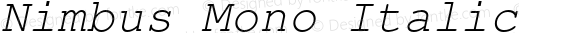 Nimbus Mono Italic