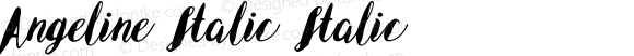 Angeline Italic Italic Version 1.000