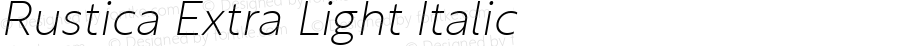 Rustica Extra Light Italic