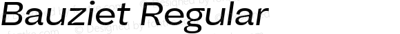 Bauziet Wide Regular Italic